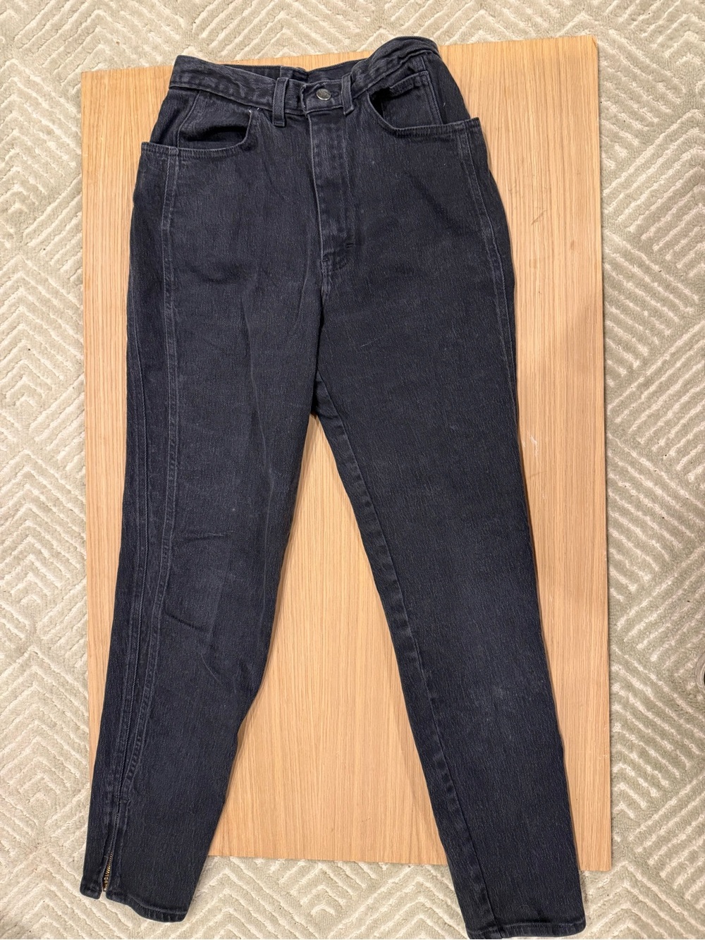 Gitano Black High-Rise Tapered Jeans